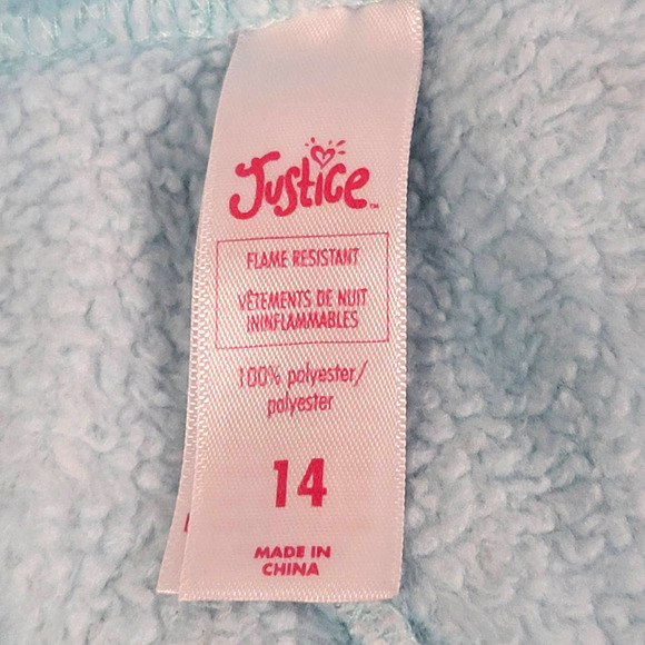 Justice Unicorn Fleece Hooded Pajamas Girls Size‎ 14 - Picture 4 of 9